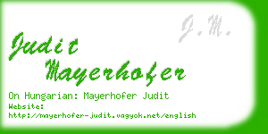 judit mayerhofer business card